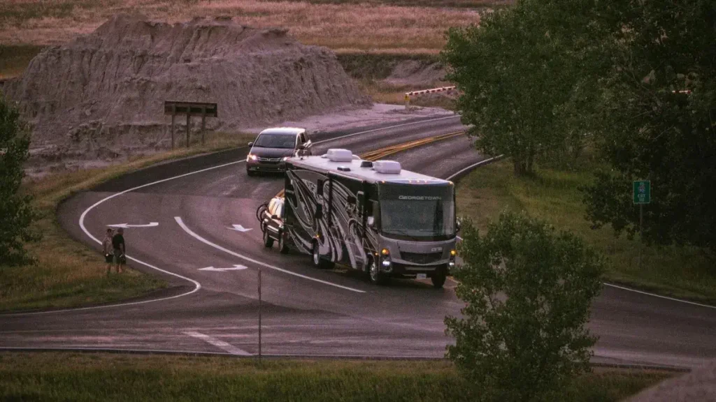 Class A RV in the Countryside