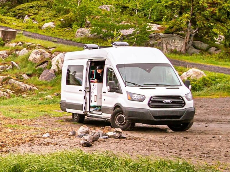 Campervan at the beach